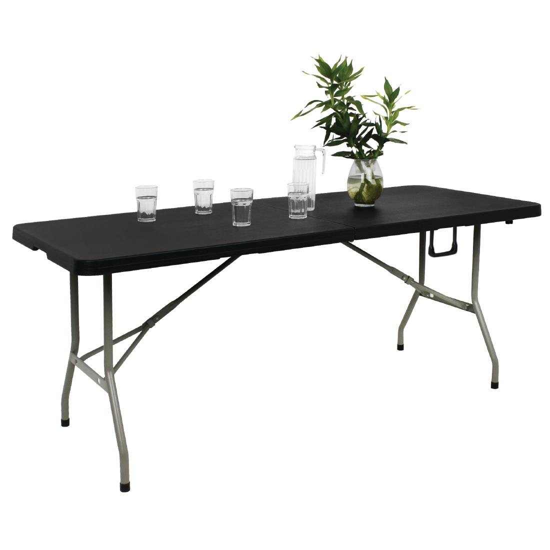 Table pliante rectangulaire Bolero noire 1,8 m - NISBETS