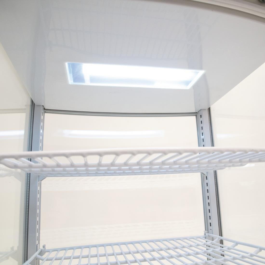 Vitrine réfrigérée portes incurvées Polar Série C 86L blanche - NISBETS