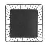 Panier de présentation carré métallique Olympia noir 230x230x100mm