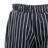 Pantalon de cuisine mixte Baggy Chef Works rayé noir et blanc - NISBETS