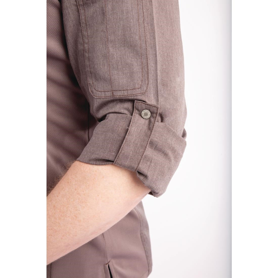 Veste de cuisine mixte légère à fermeture éclair Hartford Chef Works Urban gris graphite M - NISBETS