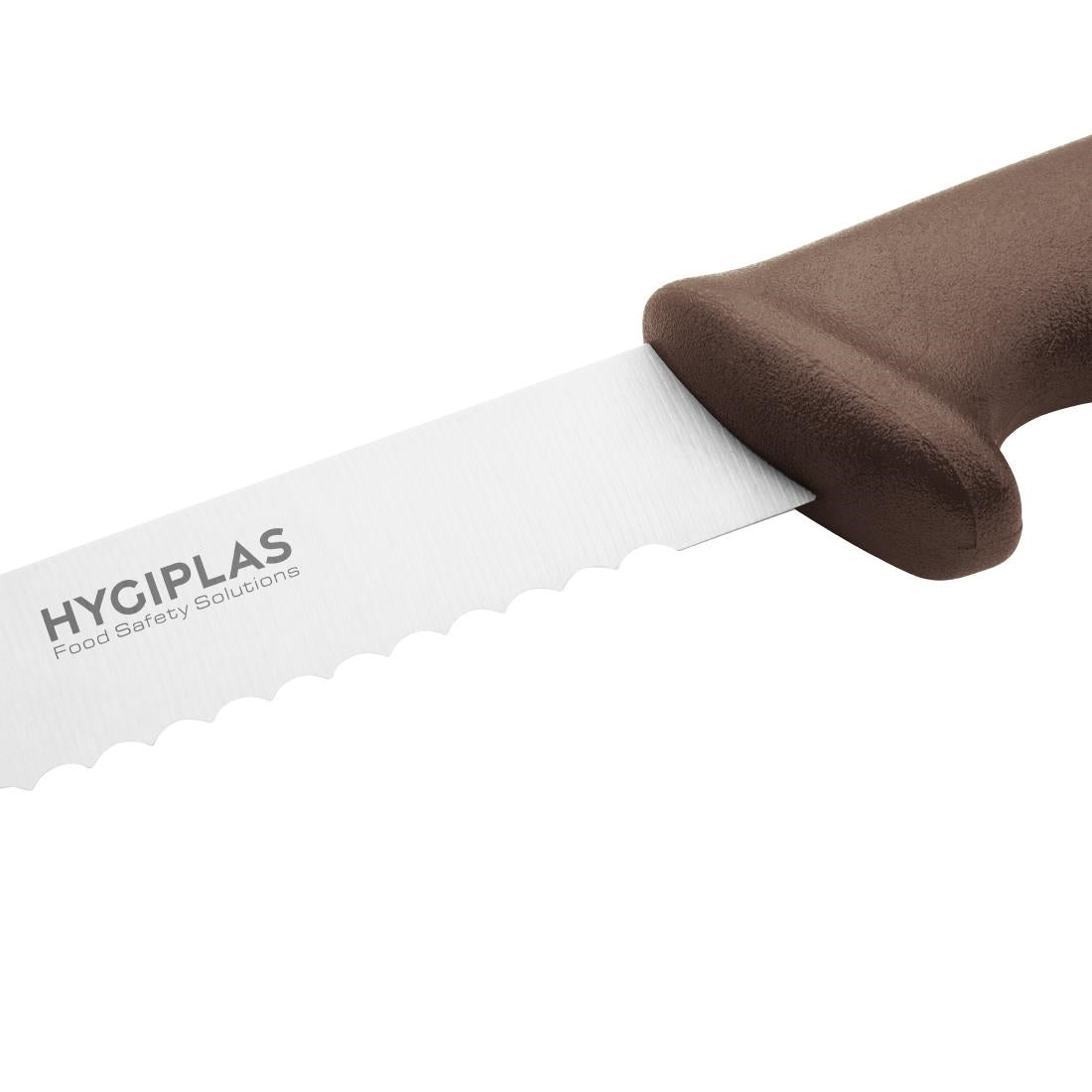 Couteau à trancher denté Hygiplas marron 25cm