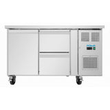Table réfrigérée positive Polar série U 1 porte 2 tiroirs - NISBETS