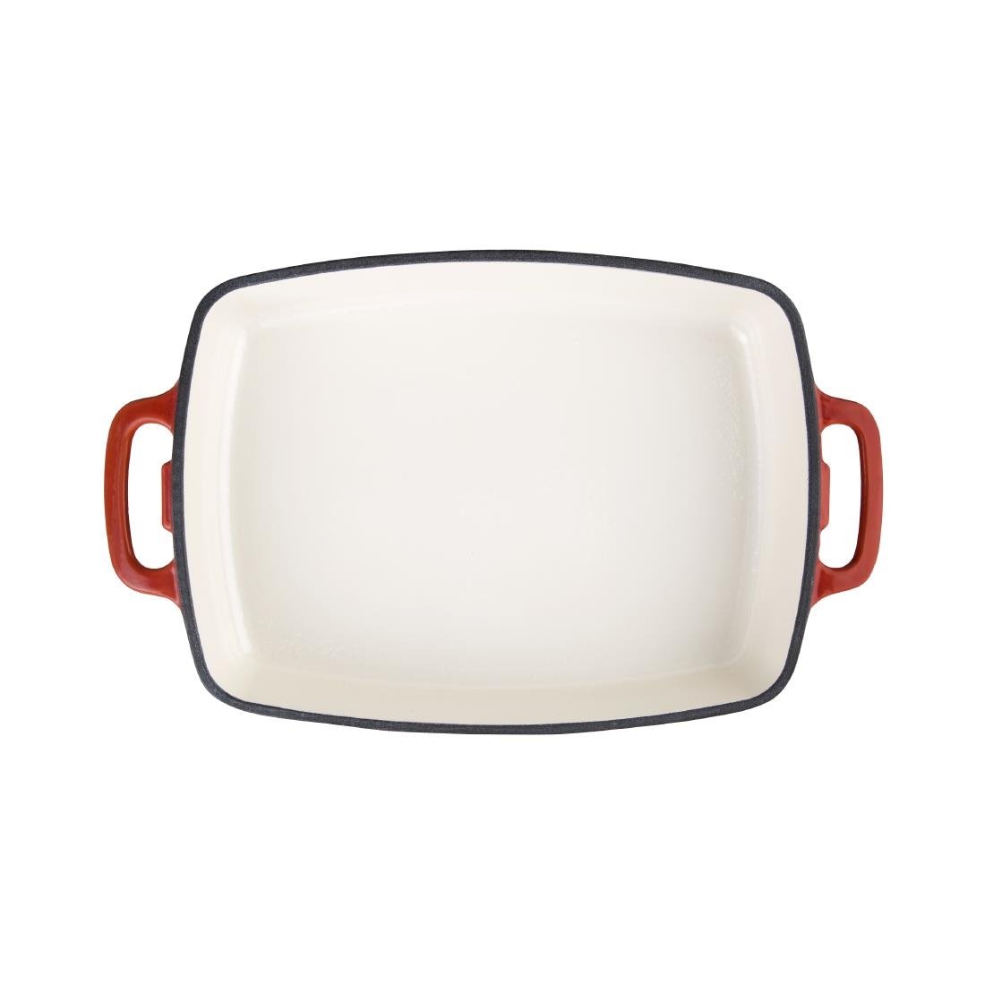 Lot de 3 plats en fonte Vogue rouges
