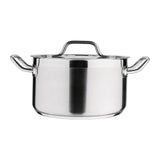 Braisière inox avec couvercle Nisbets Essentials 24 cm