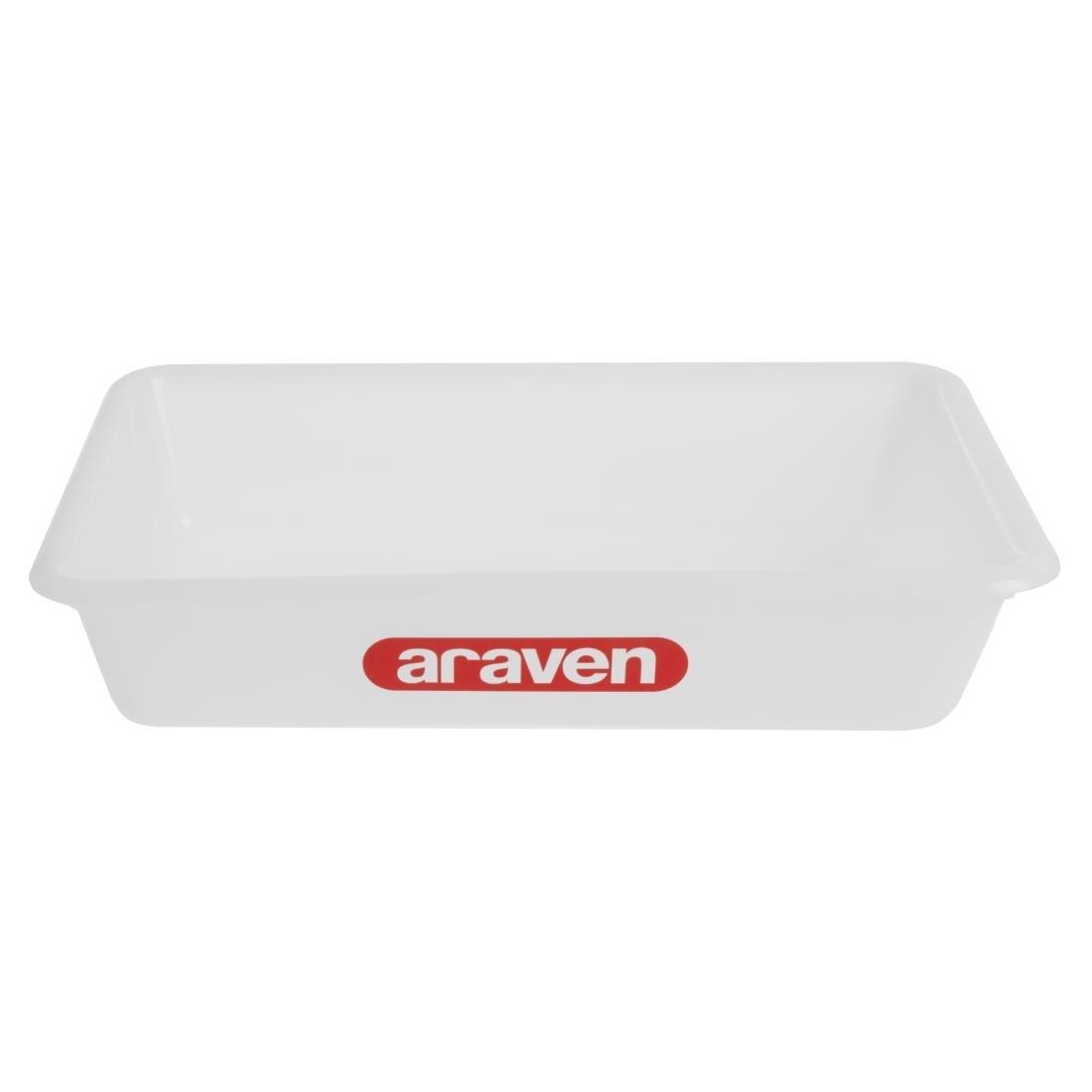 Bac alimentaire peu profond Araven transparent 300mm