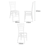 Chaises Bolero Chiavari en polypropylène blanches (lot de 4) - NISBETS