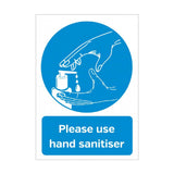 Autocollant Veuillez vous désinfecter les mains format A5 - NISBETS