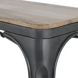 Banc d'intérieur avec assise en bois de manguier et cadre - NISBETS
