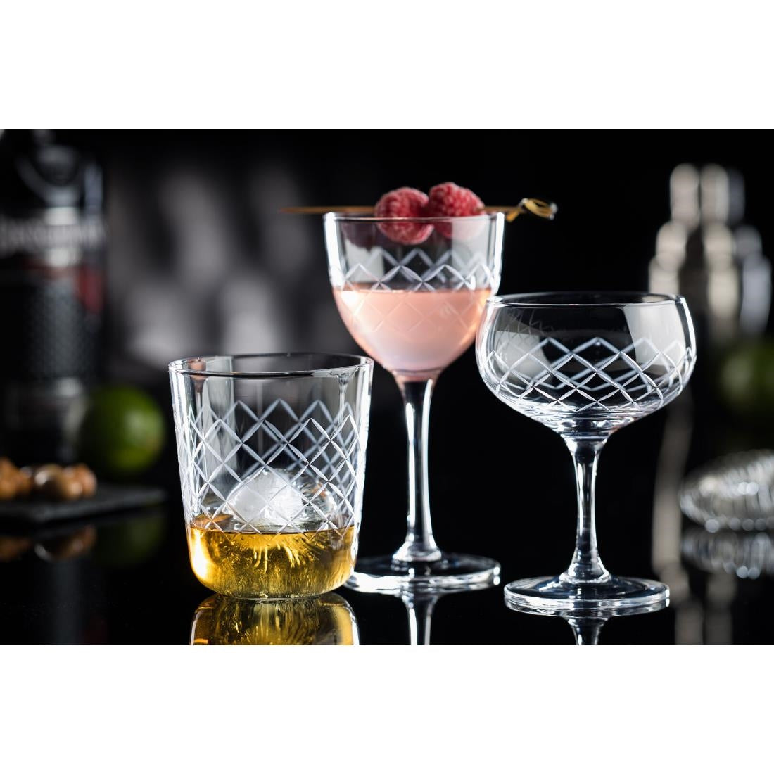 Verres à martini Utopia Raffles Diamond 190 ml (lot de 6)