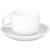 OFFRE SPÉCIALE Ensemble de tasses à thé et de soucoupes empilables Olympia Athena (lot de 24) - NISBETS