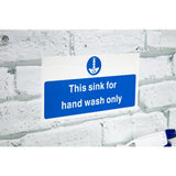 Signalétique pour le lavage des mains uniquement Vogue (en anglais) - NISBETS
