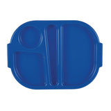 Petits plateaux repas à compartiments en polypropylène Olympia Kristallon bleus 321mm (Lot de 10) - NISBETS