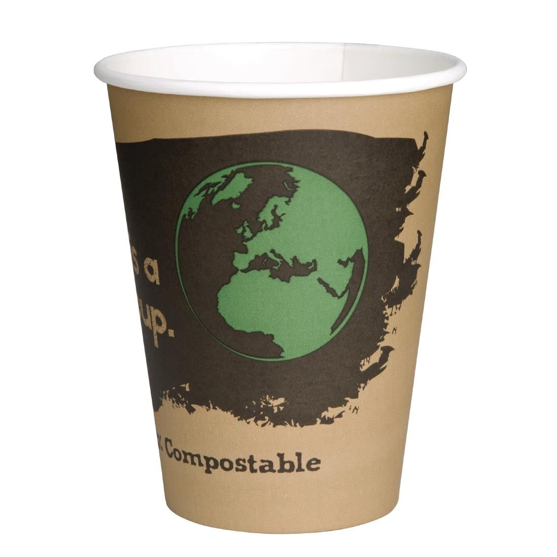 Gobelets boissons chaudes PLA simple paroi compostables 34 cl Fiesta Compostable (lot de 50) - NISBETS