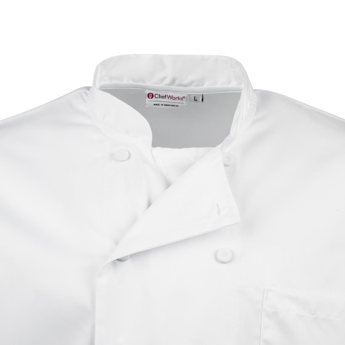 Veste de cuisine mixte blanche à manches longues Chef Works Calgary Cool Vent - NISBETS