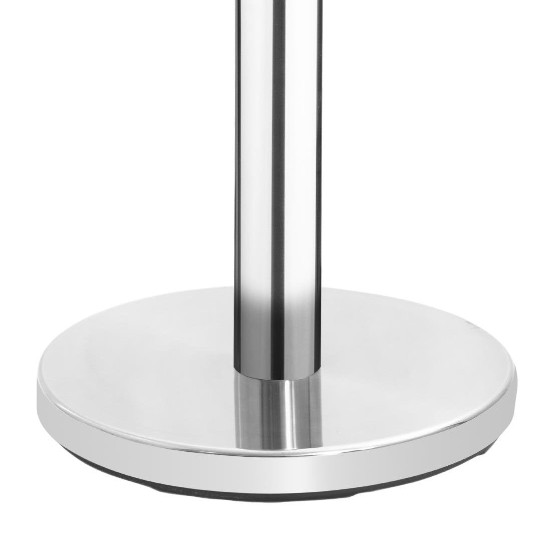 Barrière rétractable en inox poli Bolero sangle noire 3 m (lot de 2) - NISBETS