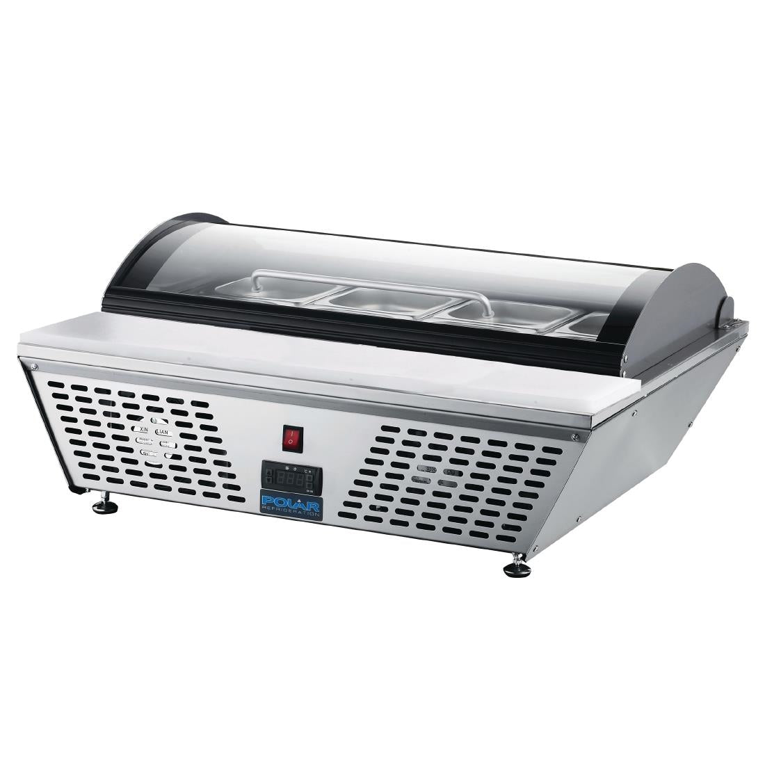 Comptoir de préparation positif économe en énergie Polar Série G 4 x GN 1/3 - FRANCE CHR