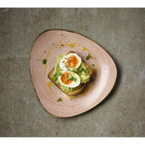 Bols triangulaires Churchill Stonecast Raw Terracotta Lotus 229mm (Lot de 12)