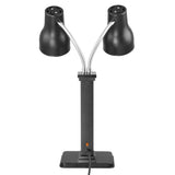 Lampe chauffante double sur pied Buffalo noir mat 2x250 W - NISBETS