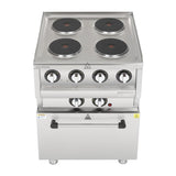 Fourneau électrique 4 feux sur four à convection Buffalo Série 600