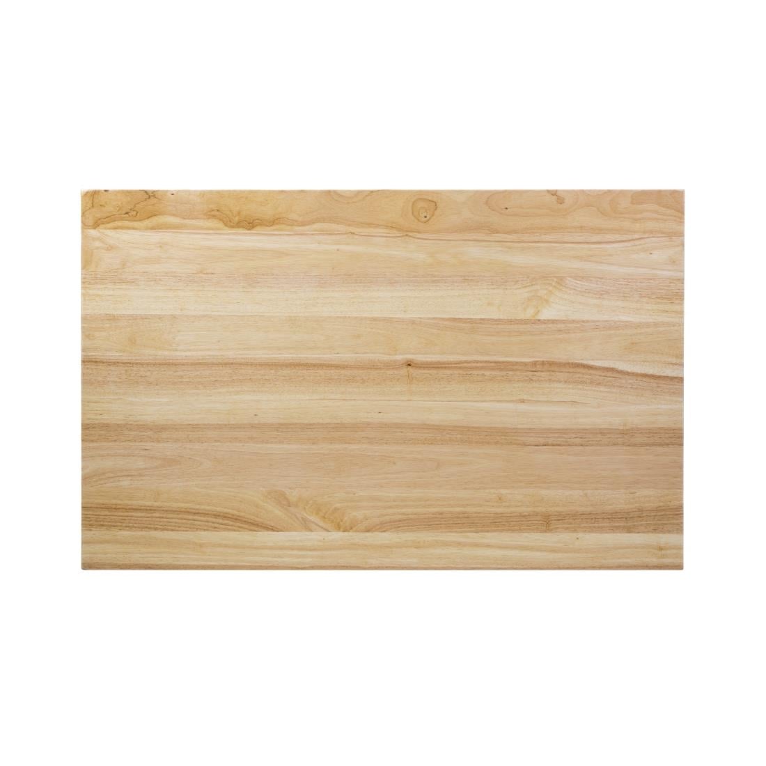 Plateau de table rectangulaire pré-percé coloris bois naturel Bolero 700 x 1100mm - NISBETS