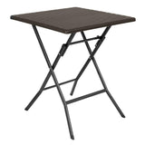 Table pliante carrée marron Bolero 620mm