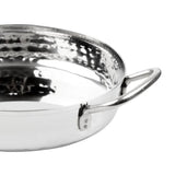 Plat inox martelé double poignée Olympia Table Presentation 150mm