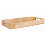 Plateau de service rectangulaire avec poignées intégrées en bois de manguier Olympia 430x230mm - NISBETS