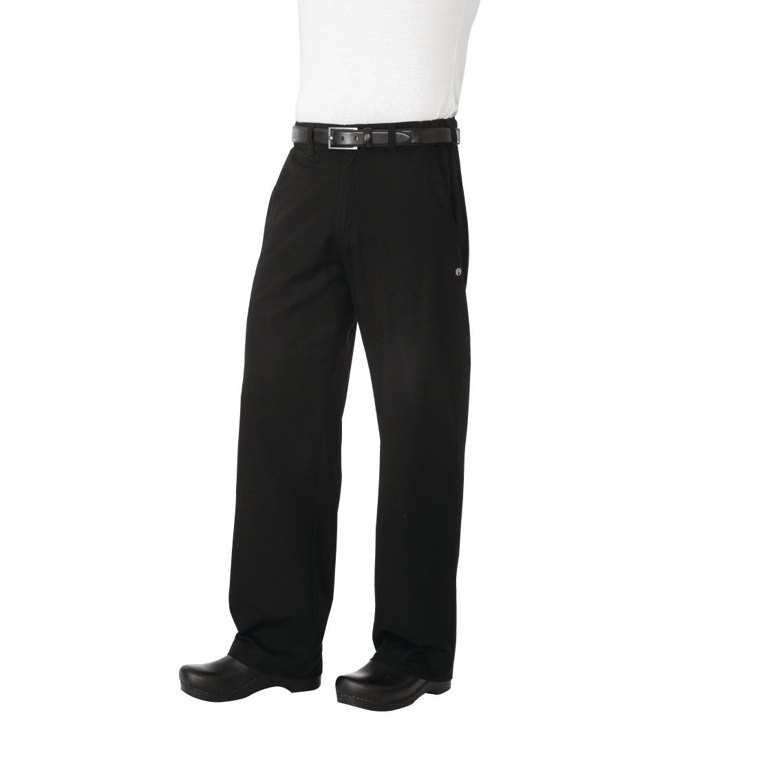 Pantalon de cuisine mixte Chef Works Professionnel chevrons noirs - NISBETS
