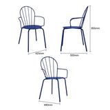 Fauteuils Bolero Adeline bleu - NISBETS