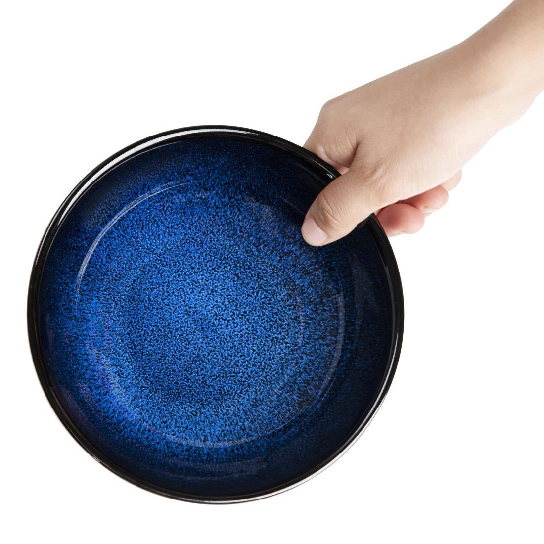 Bols plats Olympia Luna bleu nuit 160 mm (lot de 6)
