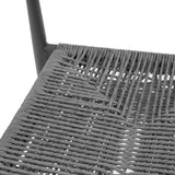Tabourets de bar d'extérieur en rotin PE tressé Bolero Eden anthracite (lot de 2)