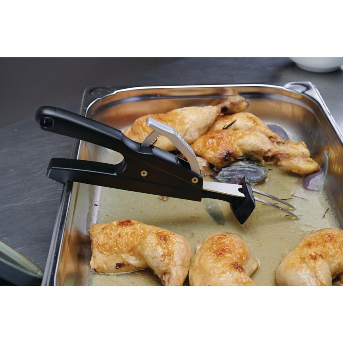 Fourchette à 2 dents courbes Deglon Push & Pull - NISBETS