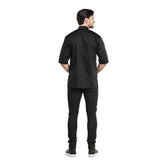 Veste de cuisine manches courtes Chaud Devant Bacio noire L - NISBETS