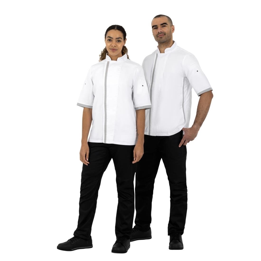 Veste de cuisine blanche à manches courtes Southside - NISBETS