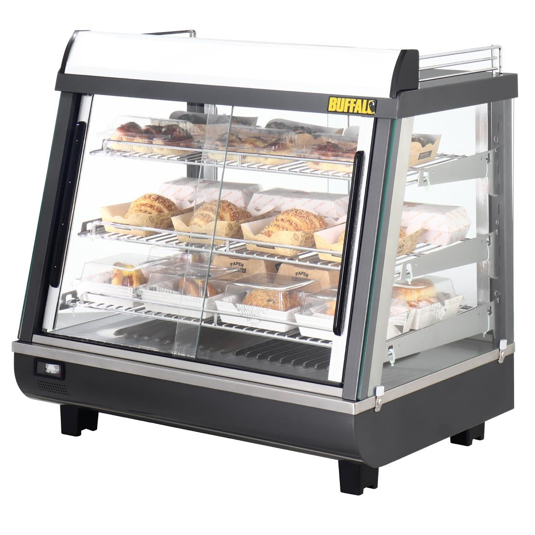 Vitrine chauffante portes avant et arriere Buffalo 96L