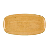 Assiettes oblongues Churchill Stonecast Tangerine Chefs' No. 3 (298 x 153mm) (Lot de 12)