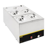 Ensemble de bacs GN 1/3 et 4 x 1/6 en inox avec couvercles Vogue - NISBETS
