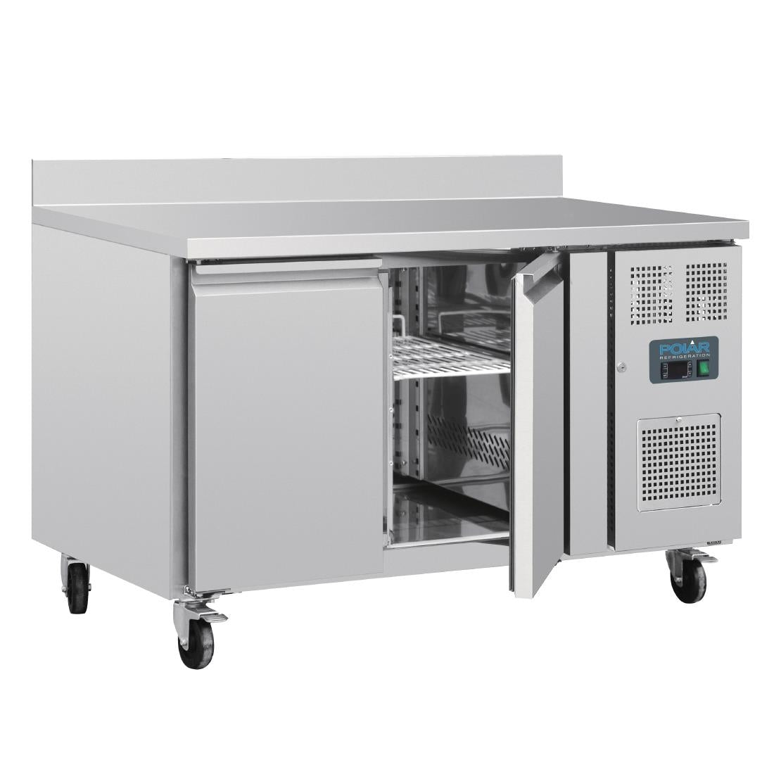 Table réfrigérée positive 2 portes Polar Série U avec dosseret 282L