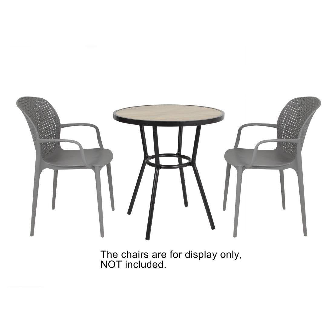 Table ronde d'extérieur Marston Bolero noire 700mm