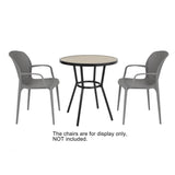 Table ronde d'extérieur Marston Bolero noire 700mm