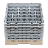 Casier à verres 36 compartiments Camrack Cambro beige hauteur max 298mm - NISBETS