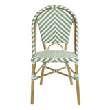 Chaises style parisien en rotin PE Bolero vert clair (lot de 2)