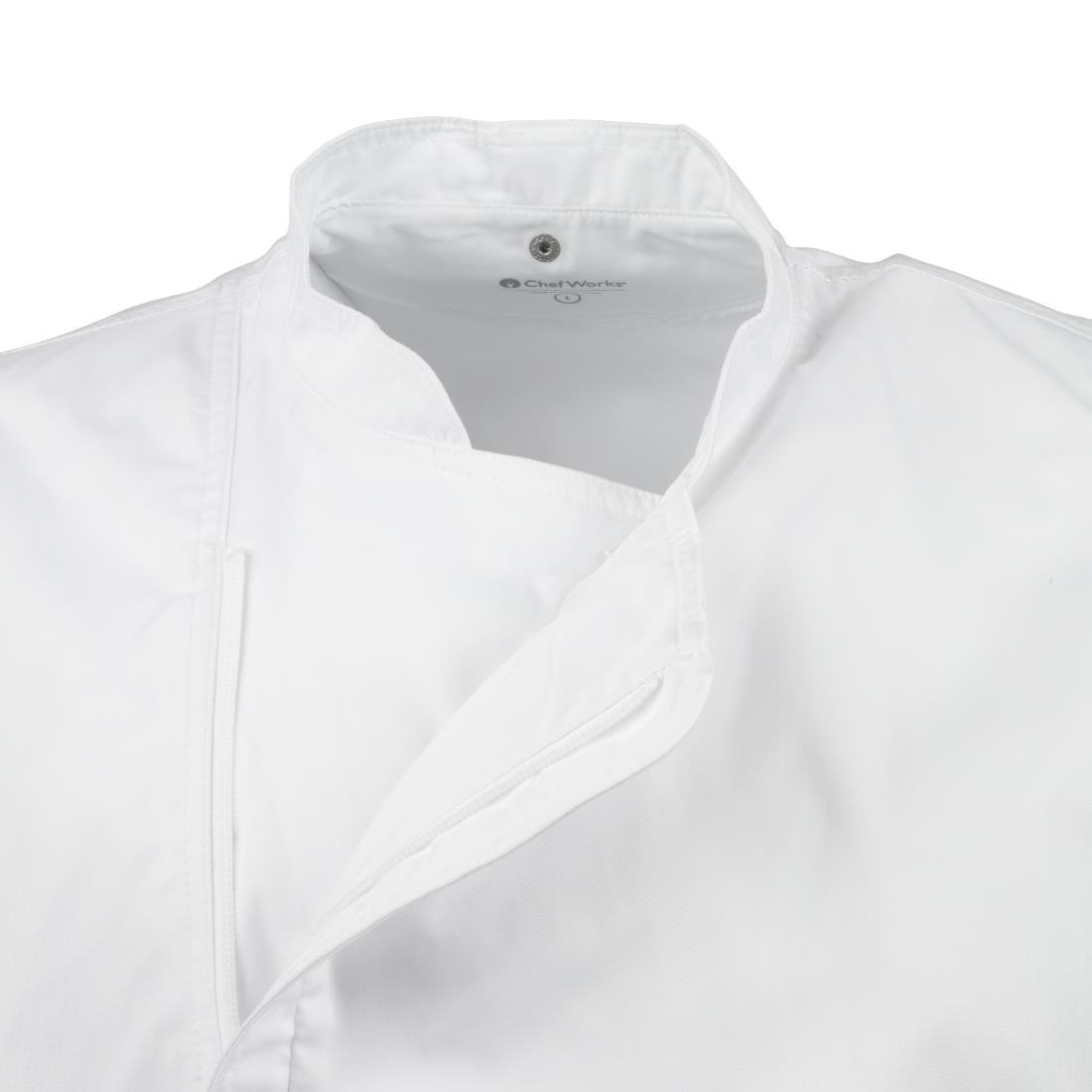 Veste de cuisine mixte Cool Vent Chef Works Urban Springfield blanche - NISBETS