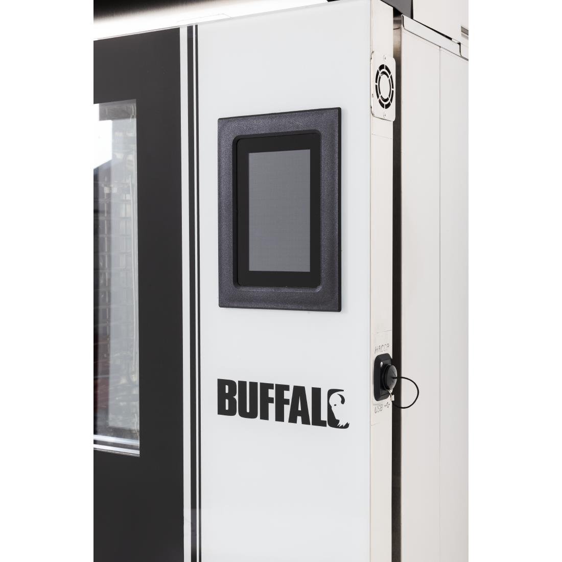 Four mixte compact à écran tactile Buffalo 6 x GN 1/1 avec support et kit d'installation