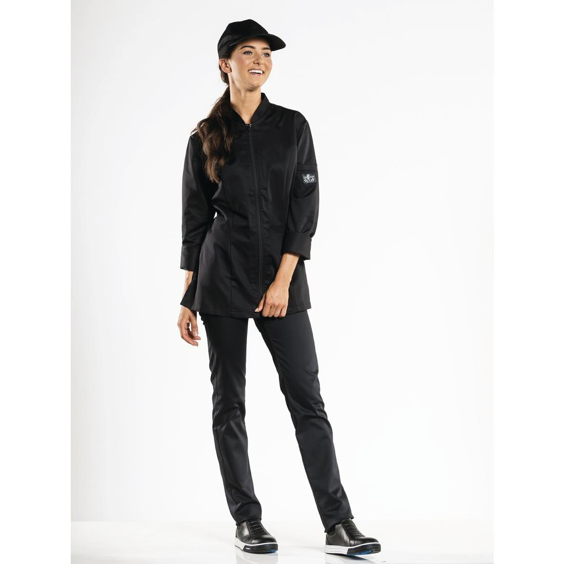 Veste de cuisine femme Chaud Devant Monza noire - Taille XXXL