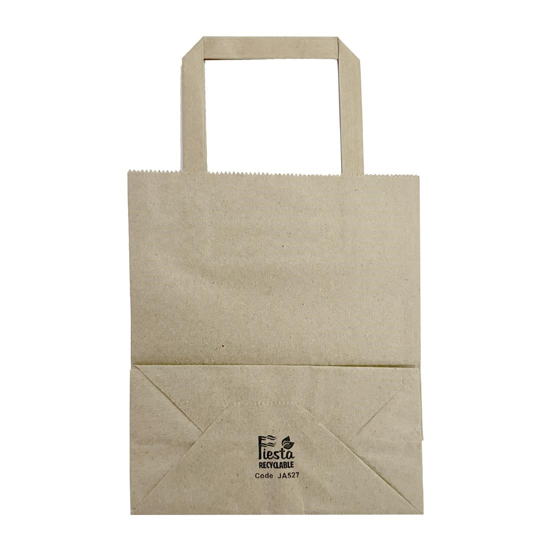 Petits sacs en papier marron à poignées plates Fiesta Recyclables (lot de 250)