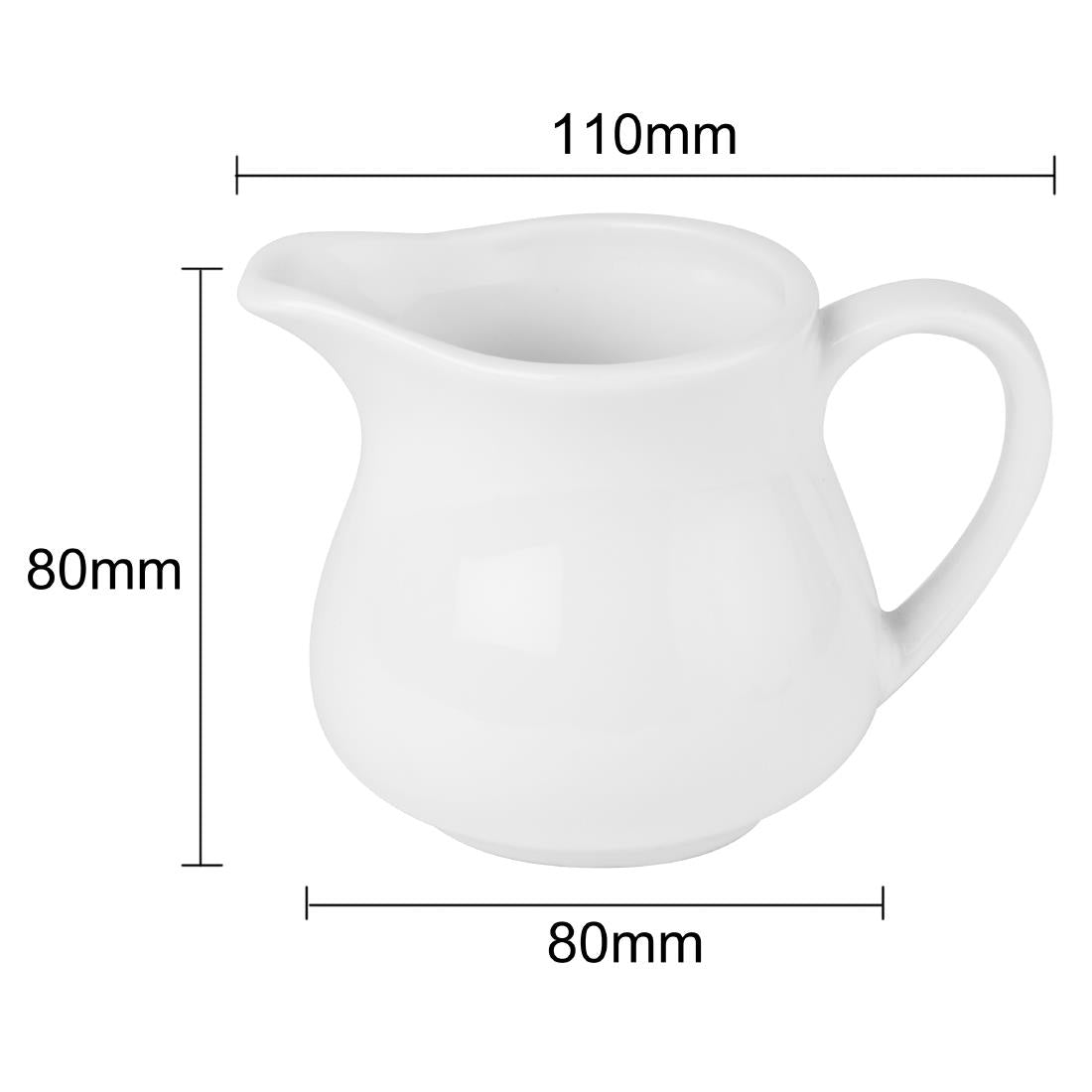 Pots à lait Olympia Athena 170ml (Lot de 4) - NISBETS