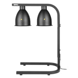 Lampe chauffante double sur pied Buffalo noir mat - NISBETS