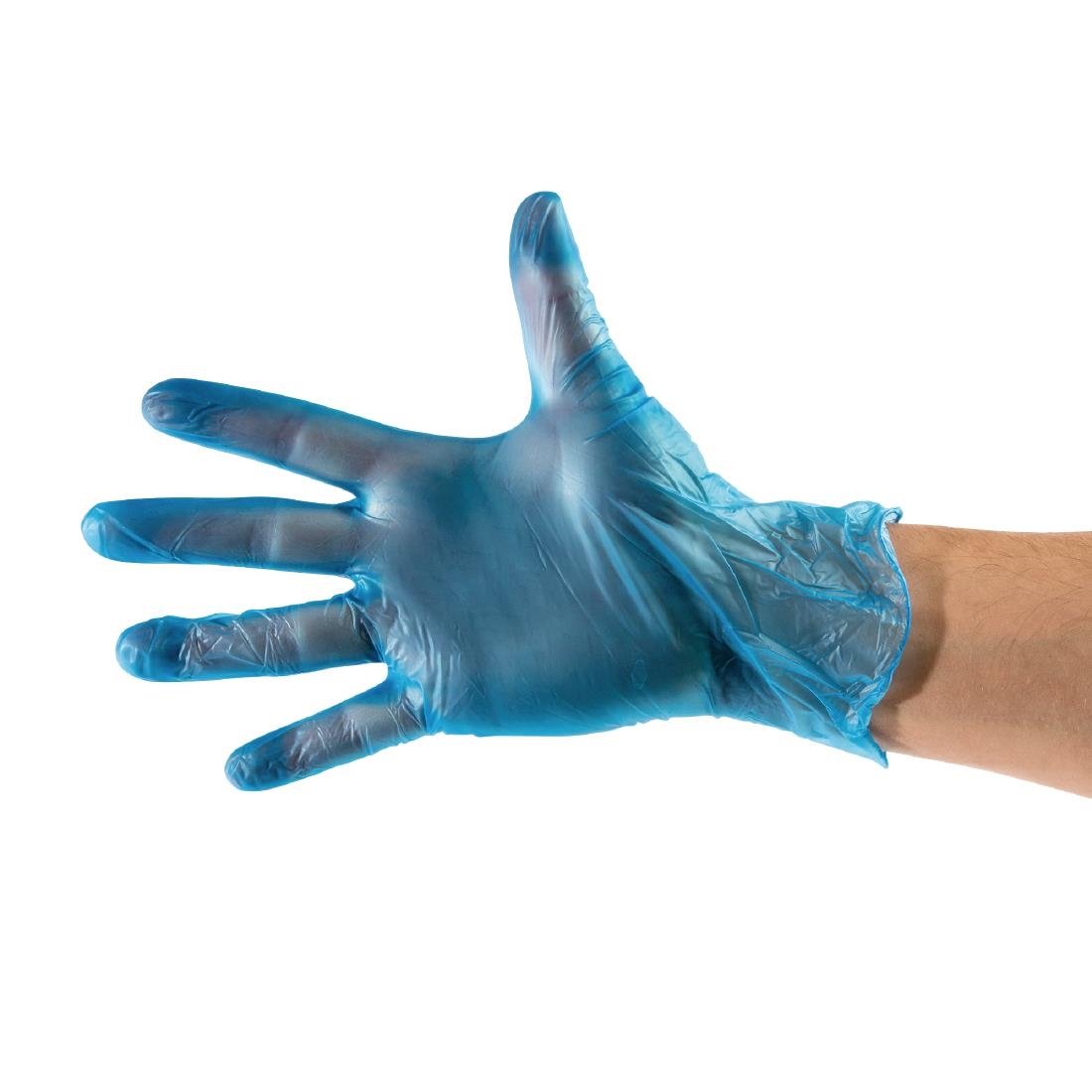 Gants bleus en vinyle - NISBETS